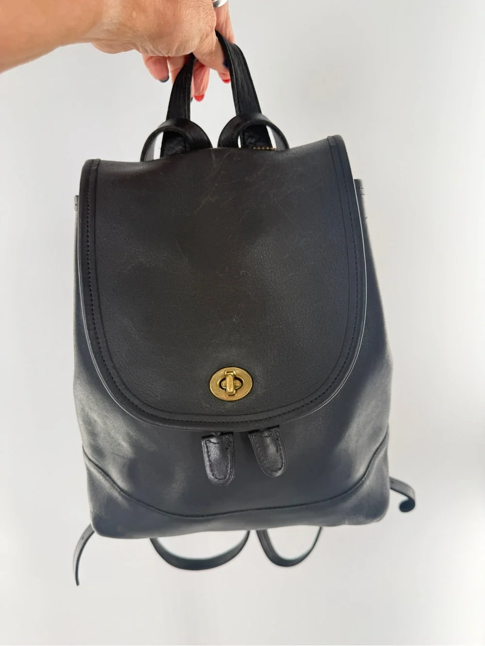 Coach black leather